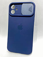 Защитный Чехол на iPhone 11 Silicone Case Full SLIDER Midnight Blue