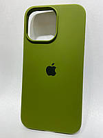 Защитный чехол iPhone 14 Pro Max Silicone Case Full Army Green тёмно-зелёный