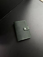 Шкіряна обкладинка на посвідчення ВІЙСЬКОВИЙ КВИТОК зелена