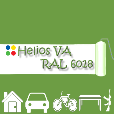 RAL 6018 1К антикорозійна матова грунт-емаль (вініл-акрилова) HELIOS VA - 1л, фото 1