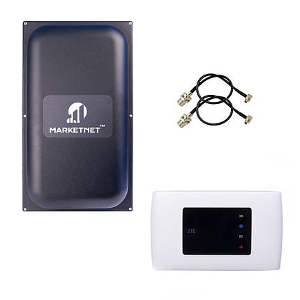 Комплект "4G роутер ZTE MF920U + Панельна 3G/4G антена MARKETNET Maxi MIMO 22 dBi 824-960 МГц/1700-2700 МГц", фото 1