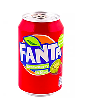 Напій газований Fanta Strawberry Kiwi полуниця з ківі 330 мл