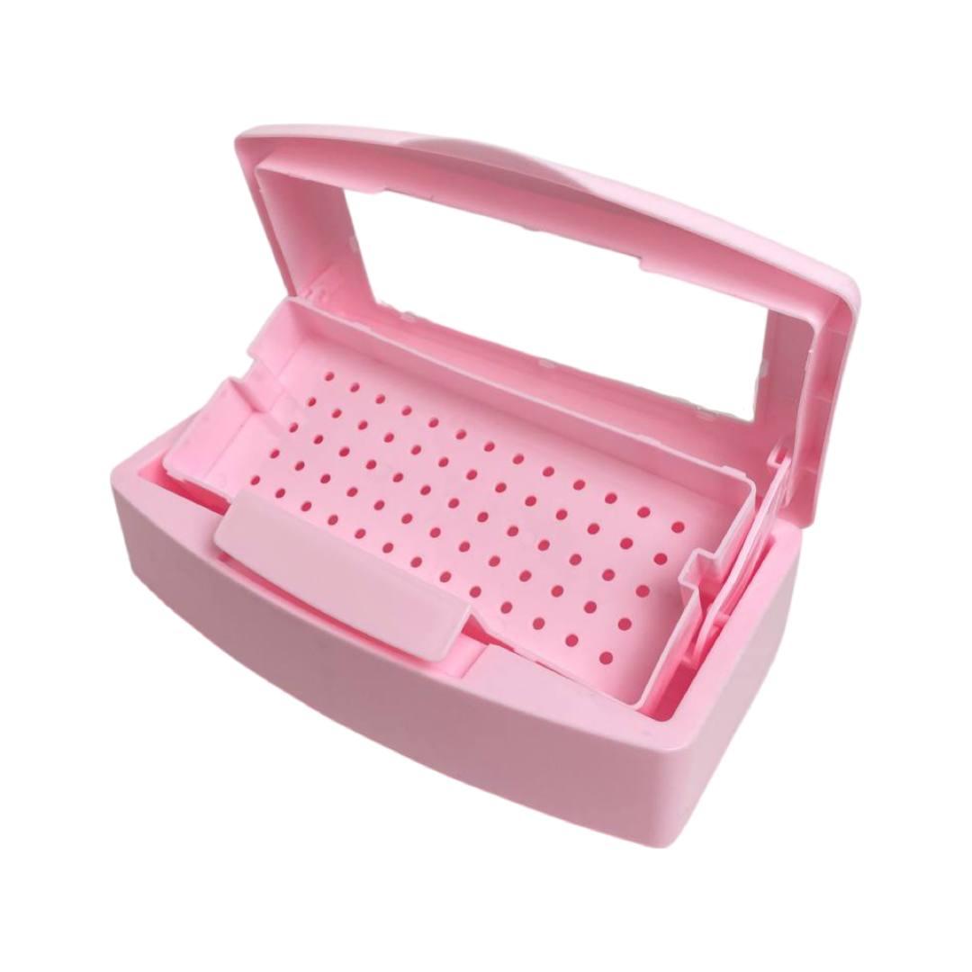 Контейнер для дезинфекції та стерилізації інструментів з підйомним механізмом, рожевий 500 мл., фото 1