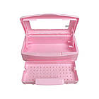 Контейнер для дезинфекції та стерилізації інструментів з підйомним механізмом, рожевий 500 мл., фото 3