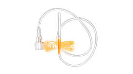 Катетер внутрішньовенний тип "метелик" р. 0.5 (G25), жовтогарячий (100 шт./пач.) JS