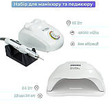 Стартовый набір для манікюру Фрезер для манікюру ZS-603 65Вт, 45000об + Лампа для манікюруSun X 80 Вт), фото 4