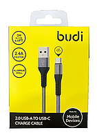 BUDI USB-Cable Type-C to USB Charge 2m Gray