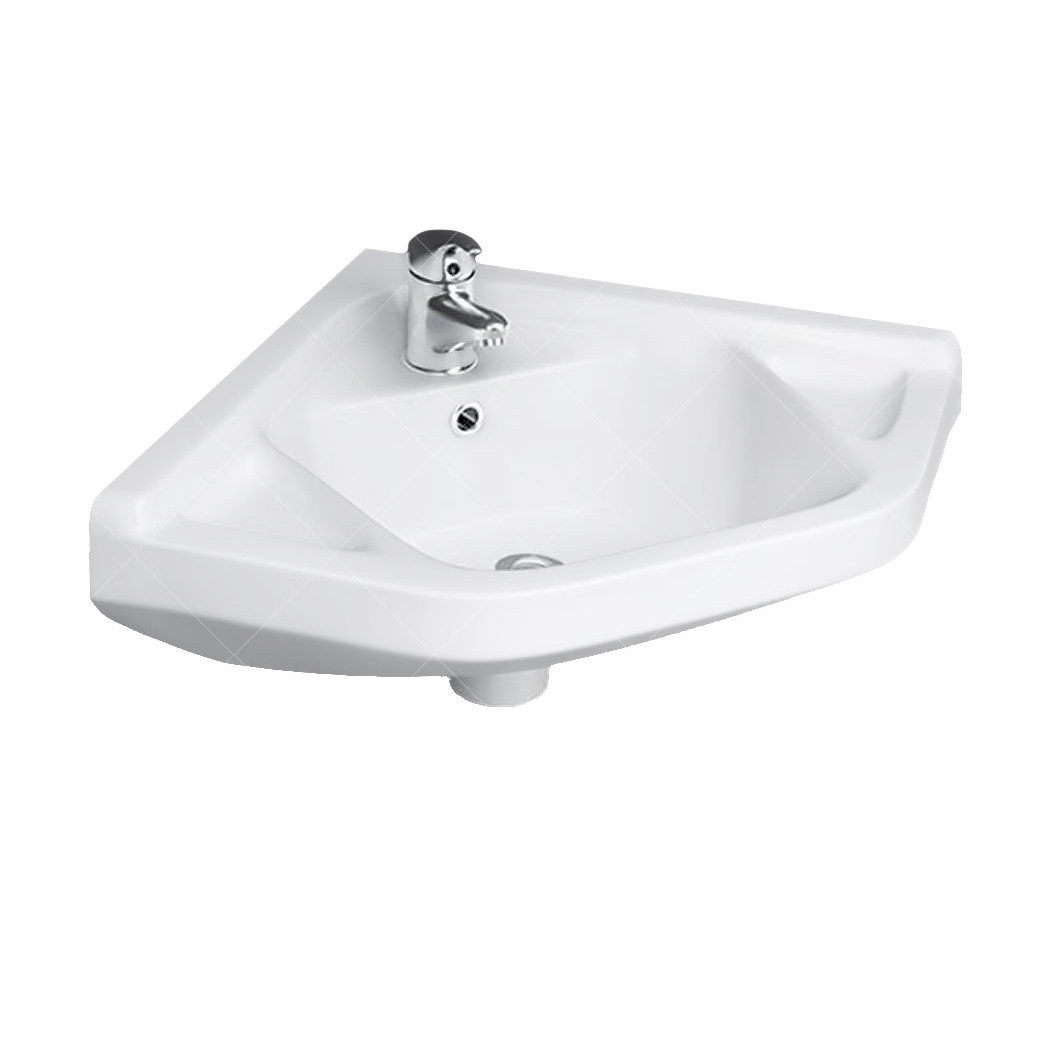 Кутова підвісна раковина RAK Ceramics Wall Mounter Corner 510x200x405 мм (RAK0050) Білий