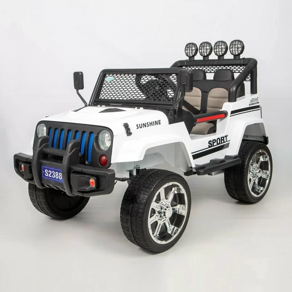 Дитячий електромобіль на акумуляторі Bambi Racer M 3237 з пультом радіокерування для дітей 3-8 років білий