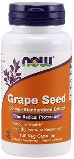 Grape Seed 100 mg NOW, 100 капсул