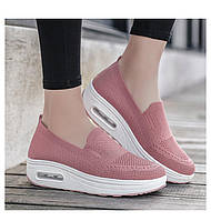 Слипоны, самая удобная обувь, женские туфли, размер 37, розовые Код 68-1022