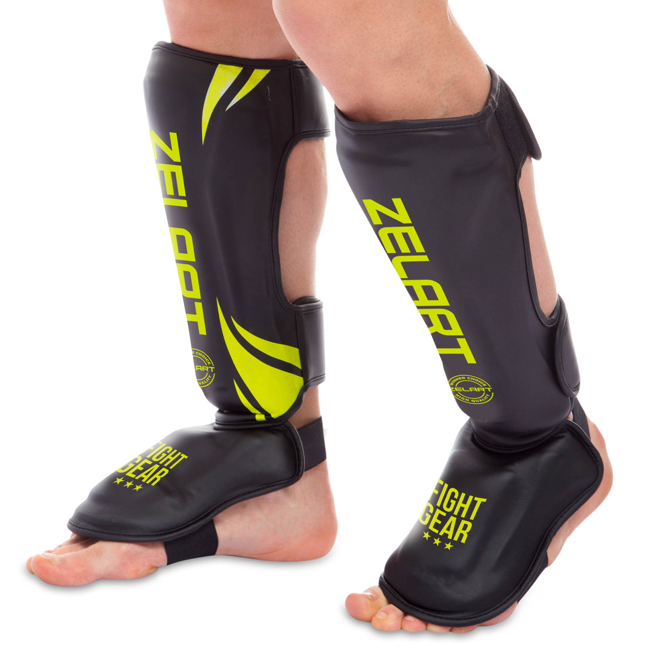 Захист гомілки та стопи захист для ніг Zelart Fight Gear 8356 розмір L Black-Green