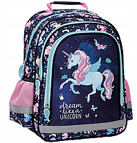 Рюкзак портфель шкільний для дівчинки з єдинорогом набір 5в1 Derform, фото 2