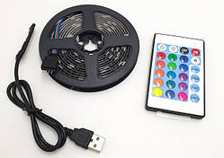 Стрічка світлодіодна LED RGB з bluetooth 5050 з пультом 7680