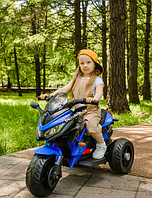 Дитячий триколісний електромобіл на акумуляторі BMW M 4274 синій трицикл для дітей від 3 до 6 років