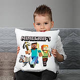 Подушка нічник Minecraft — дитяча подушка Майнкрафт - дитячий нічник Майнкрафт, фото 3