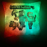 Подушка нічник Minecraft — дитяча подушка Майнкрафт - дитячий нічник Майнкрафт, фото 5