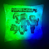 Подушка нічник Minecraft — дитяча подушка Майнкрафт - дитячий нічник Майнкрафт, фото 7