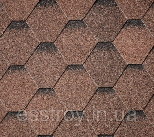 Бітумова черепиця IKO, модель Superglass Hex 27 Dual Brown Ultra