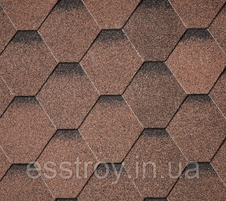 Бітумова черепиця IKO, модель Superglass Hex 27 Dual Brown Ultra, фото 1