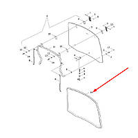 Уплотнитель стекла кабины заднего Foton 504