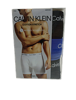 Чоловічі труси-боксери Calvin Klein Cotton Stretch,Чорний,Синій,Чорний,Комплект,р.M