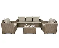 Комплект пластиковых садовой мебели Keter California 3 seater set 212507 капучино