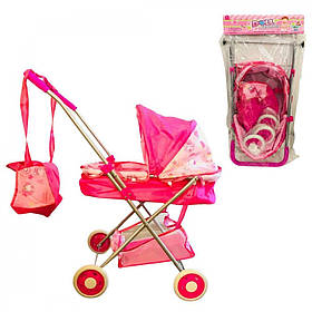Коляска металева, розкладна, із сумкою та багажником