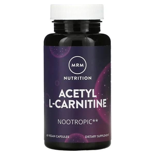 MRM Nutrition, Nutrition, ацетил-L-карнітин, 60 веганських капсул