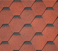 Битумная черепица IKO, модель Superglass Hex 20 Tile Red Ultra