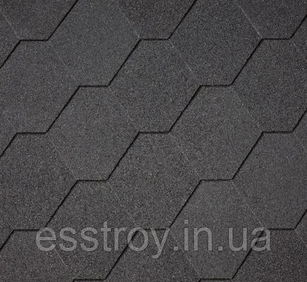 Бітумова черепиця IKO, модель Superglass Hex 01 Black, фото 1