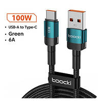 Toocki кабель 100W (USB / Type-С) 1 метр, зарядка і передача даних. Швидка зарядка