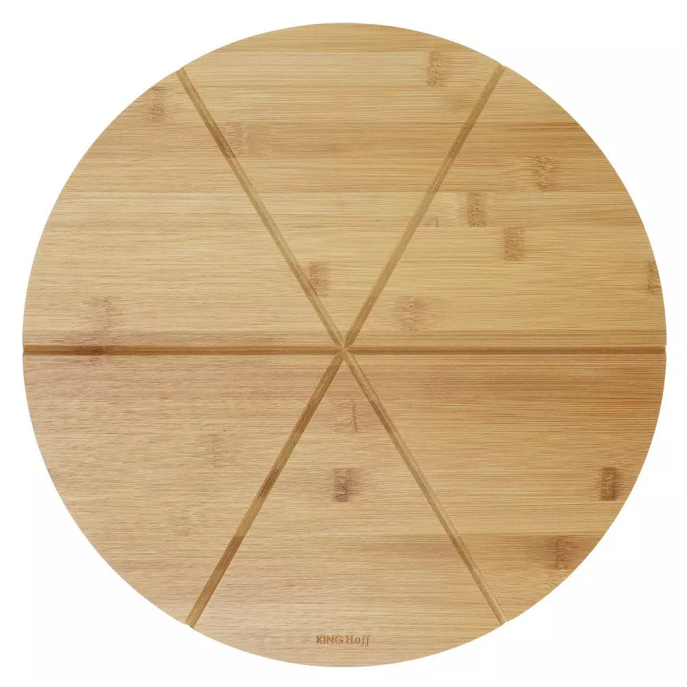 Дошка обробна бамбукова кругла KingHoff KH-1565 35х35 см