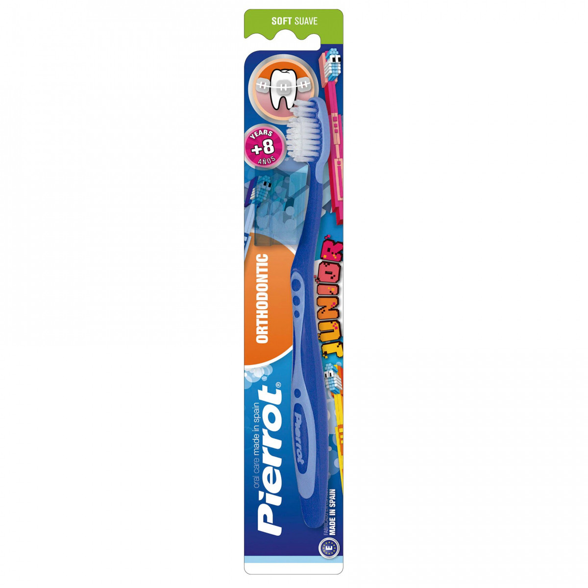 Ортодонтична зубна щітка Pierrot Junior Orthodontic від 8 до 12 років Ref.29