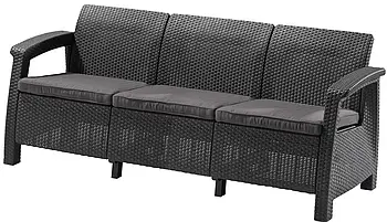 Диван для саду та тераси Keter Corfu Love Seat Max 223211 графіт