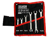 Набор разрезных полуоткрытых ключей для тормозных шлангов - НАБОР 6 ШТ SILVER (SILVER6)
