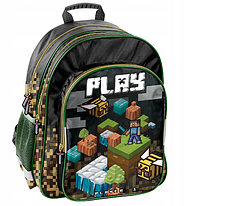 Рюкзак шкільний Майнкрафт набір 5шт Paso Minecraft Play, фото 3