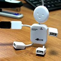 USB хаб человечек на 4 порта с индикацией работы (USB Hub)