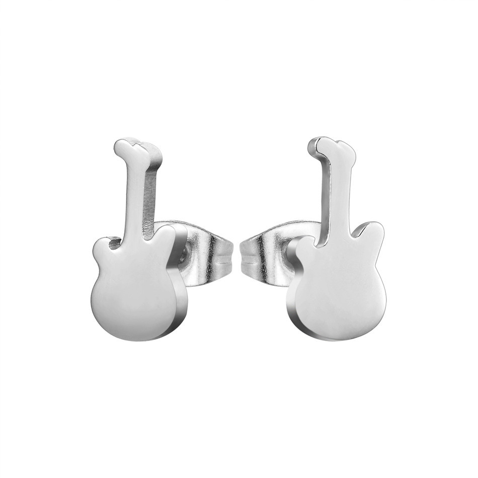Сережки з нержавіючої медичної сталі стали "Гітара", фото 1