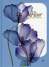 Блокнот  Цветок  нежно-голубой /  Fleur , blue  (тверда) (Китай)