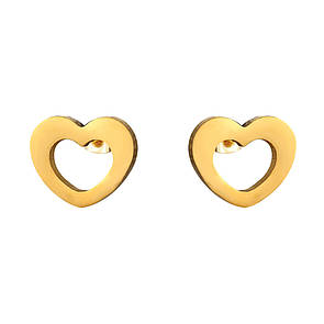 Сережки з нержавіючої медичної сталі з позолотою "Інтрига"