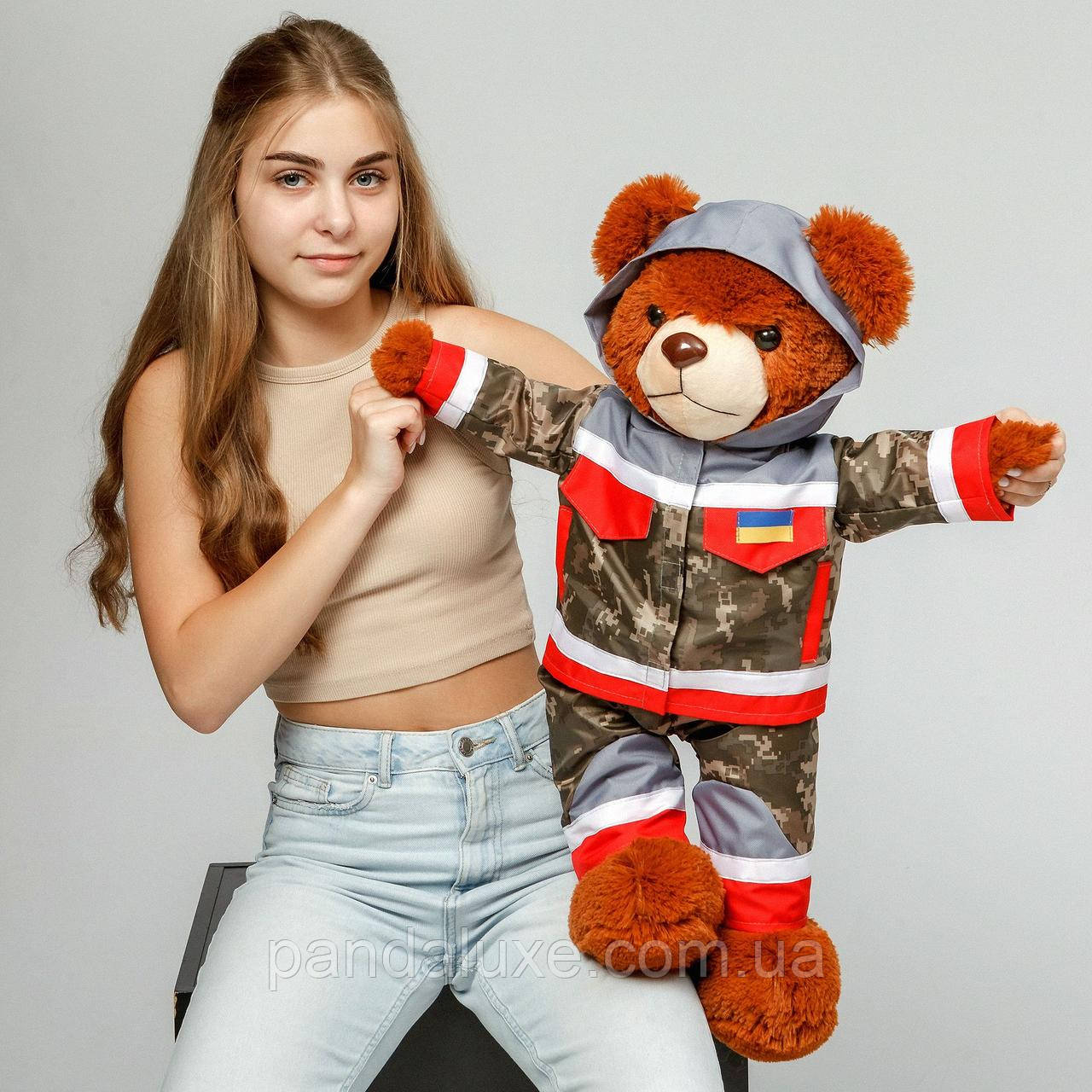 М'яка іграшка ведмедик Військовий медик ВСУ