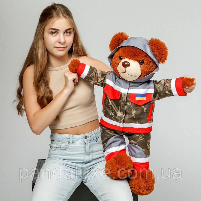 М'яка іграшка ведмедик Військовий медик ВСУ, фото 1