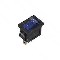 Вимикач з підсвічуванням KCD1-101N-LED 12V, синій