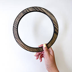 Ручки дерев'яні для сумок темні кільце пара, 20 см, ручка круглая для сумки макраме