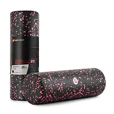 Ролер для кросфіту та йоги 30*10 см Hop-Sport P030 чорний із червоним