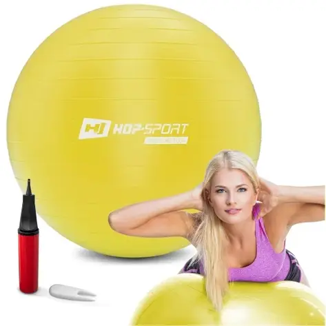Фітбол 45 см Hop-Sport R045 жовтий, фото 1