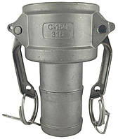 Муфта (розетка) Камлок (camlock) под рукав 38 мм, Нержавеющая сталь, C-150 (1 1/2")