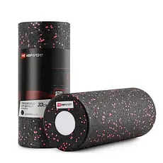 Ролер для крофіту та масажу 33*14 см Hop-Sport P033 чорний із червоним, фото 3