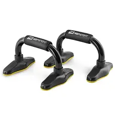 Упори для віджимань металеві Hop-Sport M020 чорний з жовтим